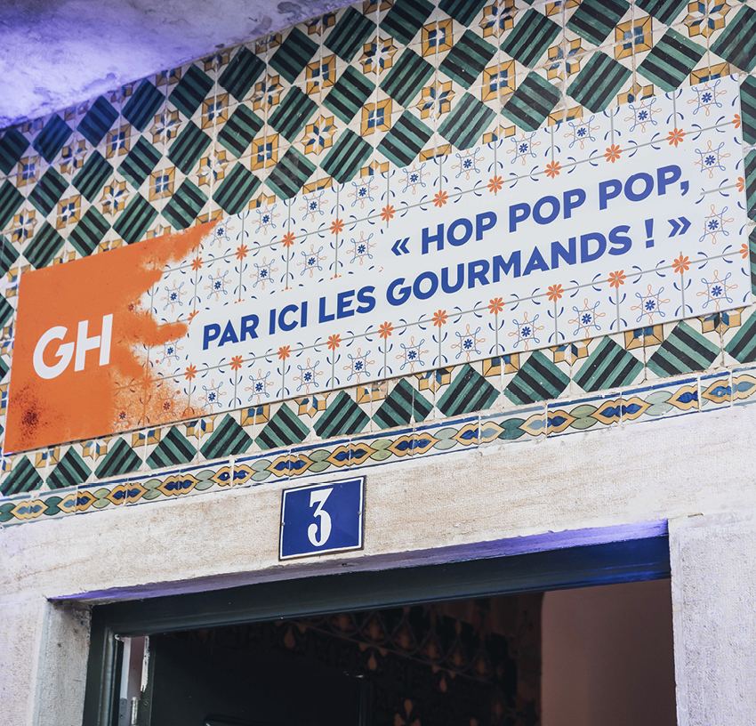 GUY HOQUET POP FESTIVAL PANNEAU GOURMANDS